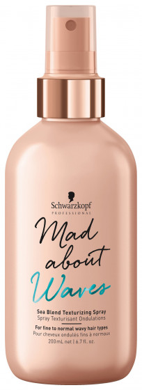 Schwarzkopf Professional Mad About Waves Sea Blend Texturizing Spray - Текстуруючий спрей для створення об'єму хвилястого волосся