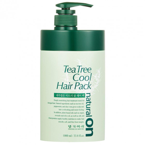 Daeng Gi Meo Ri Natural On Tea Tree Cool Hair Pack Mask - Натуральна освіжаюча маска на основі чайного дерева