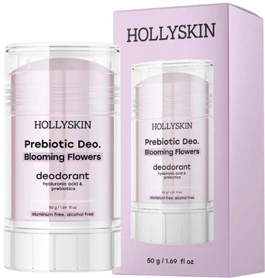 Hollyskin Prebiotic Deo. Blooming Flowers - Парфумований дезодорант з гіалуроновою кислотою та пребіотиками