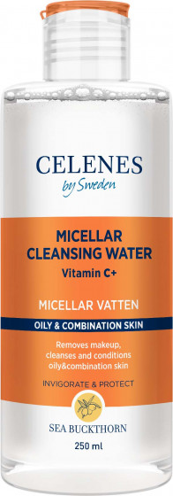 Celenes Sea Buckthorn Micellar Cleansing Water - Міцелярна вода з обліпихою для жирної та комбінованої шкіри