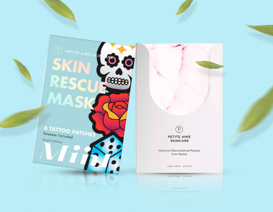 Petite Amie Skin Rescue Mask, Tattoo Patches - Маска-патчі для комбінованої шкіри обличчя - 1