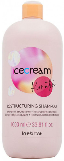 Inebrya Ice Cream Keratin Restructuring Shampoo - Відновлюючий шампунь з кератином