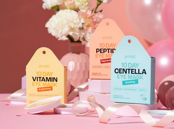 Petitfee & Koelf 10 Days Centella Eye Mask - Заспокійливі гідрогелеві патчі з азіатською центелою - 3