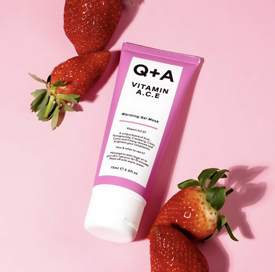 Q+A Vitamin A.C.E. Warming Gel Mask - Мультивітамінна маска для обличчя - 2