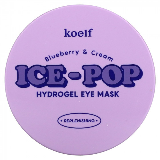 Petitfee & Koelf Blueberry & Cream Ice-Pop Hydrogel Eye Mask - Гідрогелеві патчі для очей з голубкою та вершками