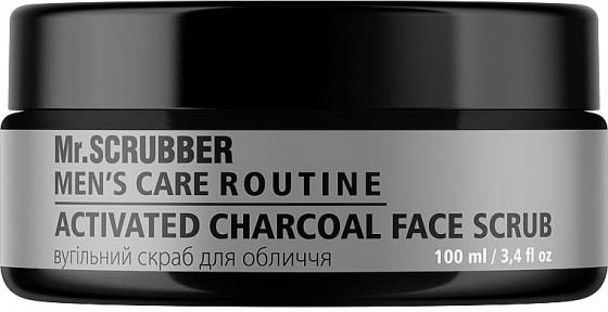 Mr.Scrubber Men's Care Routine Charcoal Face Scrub - Вугільний скраб для обличчя