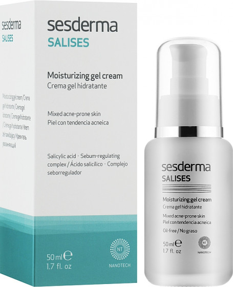 Sesderma Salises Moisturizing Gel Cream - Зволожуючий крем-гель для обличчя - 1