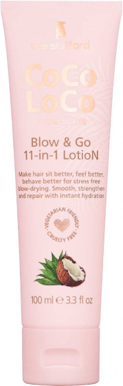 Lee Stafford Coco Loco Blow & Go 11-in-1 Lotion - Лосьйон для волосся з агавою і кокосовим маслом 11 в 1