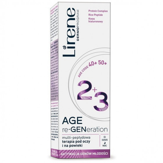 Lirene Age re-GENeration 40+, 50+ multi-peptide therapy eye - Мультипептидна терапія для шкіри навколо очей 40+, 50+