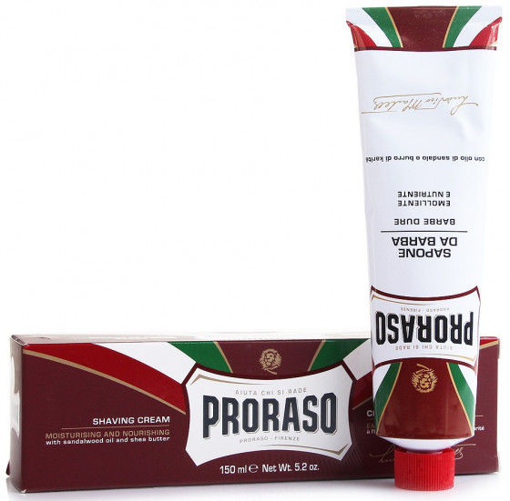 Proraso Red Line Emollient Shaving Cream - Живильний крем для гоління жорсткої щетини - 4