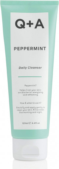 Q+A Peppermint Daily Cleanser - Очищувальний засіб для обличчя з м'ятою