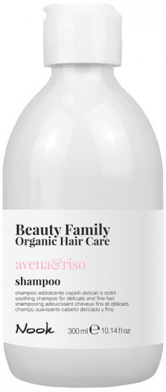 Nook Beauty Family Organic Avena Riso Shampoo - Шампунь для тонкого волосся, схильного до сплутування