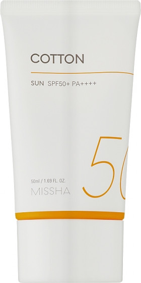 Missha All Around Safe Block Cotton SPF 50+ PA++++ - Сонцезахисний крем для тіла з оксамитовим фінішем