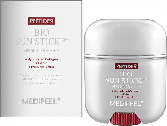 Medi Peel Peptide 9 Bio Sun Stick Pro SPF50+ PA++++ - Пептидний сонцезахисний стік для обличчя - 1