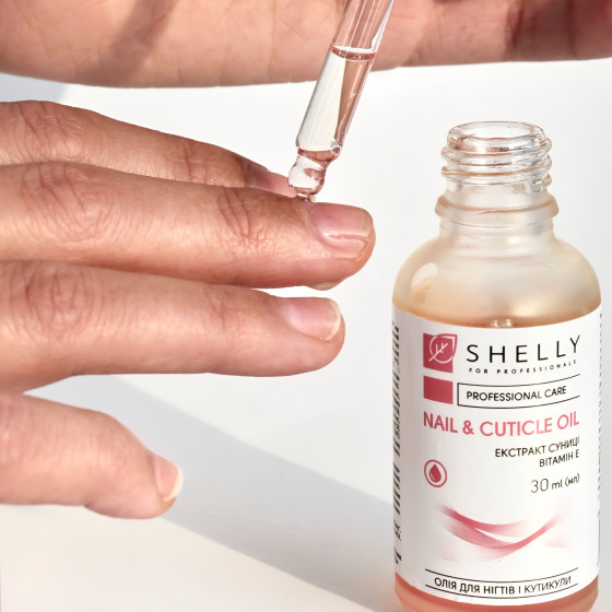 Shelly Oil & Cuticle Oil with Strawberry Extract and Vitamin E - Масло для нігтів та кутикули з екстрактом суниці та вітаміном Е - 2