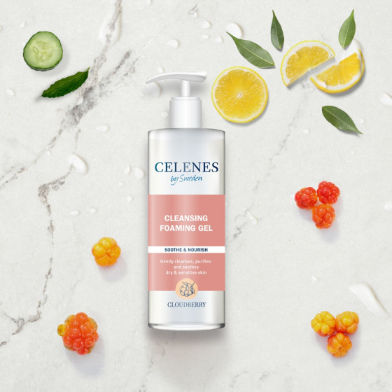 Celenes Cloudberry Cleansing Foaming Gel - Очищуюча пінка-гель з морошкою для сухої та чутливої ​​шкіри - 1