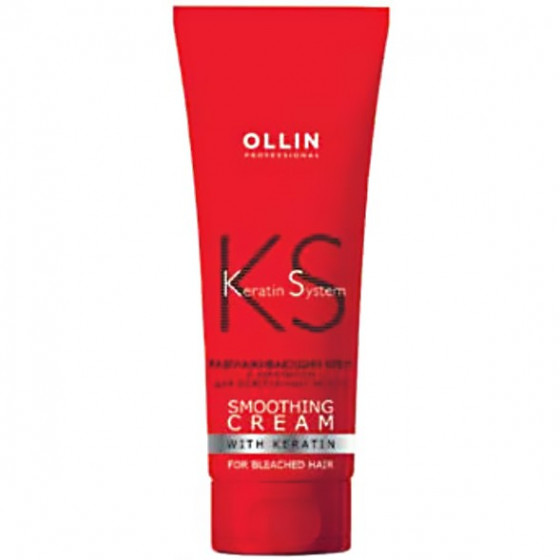 OLLIN Keratin System Smoothing Cream for Light Hair - Розгладжуючий крем для освітленого волосся