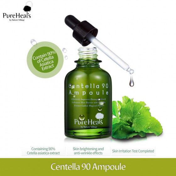 PureHeal's Centella 90 Ampoule - Відновлююча сироватка з екстрактами центели і зеленого чаю - 1