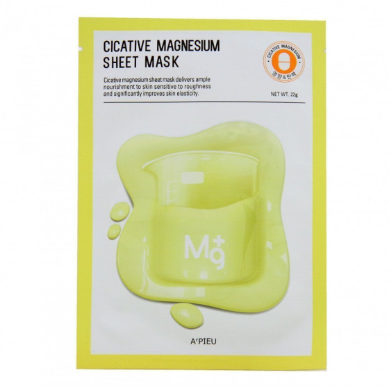 A'Pieu Cicative Magnesum Sheet Mask - Лікувальна тканинна маска для обличчя