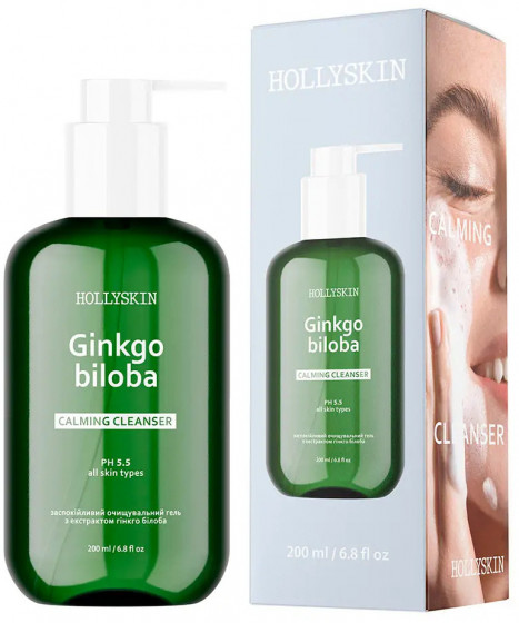 Hollyskin Ginkgo Biloba Calming Cleanser - Заспокійливий очищуючий гель з екстрактом гінкго білоба