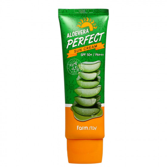 FarmStay Aloevera Perfect Sun Cream SPF50+ PA+++ - Сонцезахисний крем