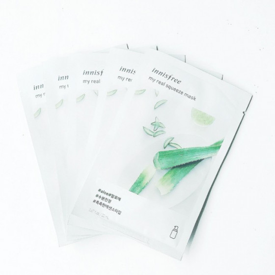 Innisfree My Real Squeeze Mask Aloe - Тканинна маска з екстрактом алое - 1