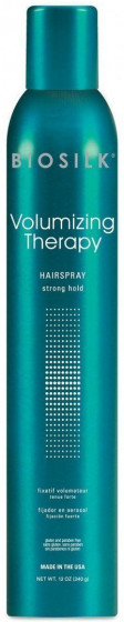 BioSilk Volumizing Therapy Hairspray Strong Hold - Лак для волосся сильної фіксації