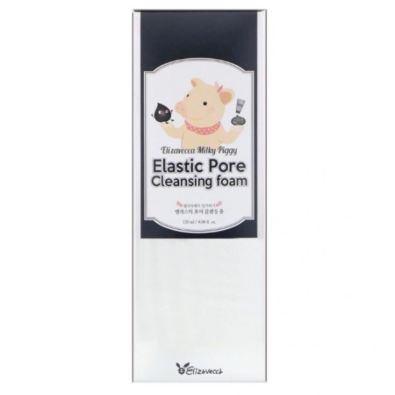 Elizavecca Milky Piggy Elastic Pore Cleansing Foam - Чорна пінка-маска для вмивання - 1