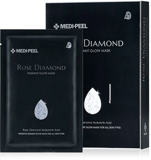 Medi Peel Rose Diamond Radiant Glow Mask - Маска з алмазною пудрою для сяйва шкіри обличчя