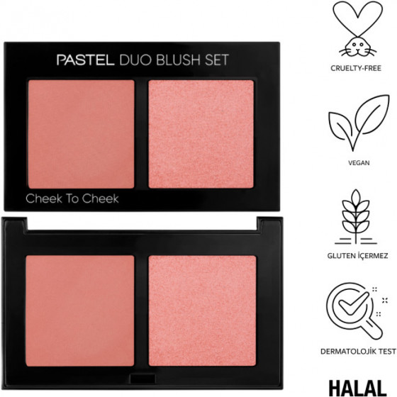 Pastel Profashion Cheek To Cheek Duo Blush Set - Палетка рум'ян - 1