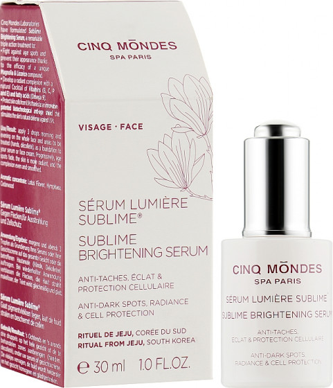 Cinq Mondes Lumiere Sublime Serum - Освітлююча сироватка для обличчя