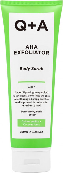 Q+A AHA Exfoliator Body Scrub - Скраб для тіла з AHA-кислотами