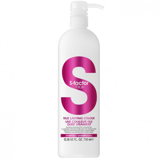 Tigi S-factor True Lasting Colour Shampoo - Розгладжуючий шампунь для фарбованого волосся