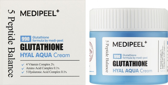 Medi Peel Glutathione Hyal Aqua Cream - Зволожуючий вітамінний крем-гель для сяйва шкіри обличчя - 1