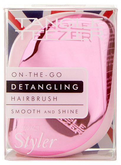 Tangle Teezer Compact Styler Baby Doll Pink Chrome - Гребінець для волосся - 5