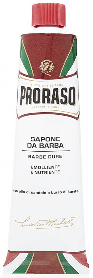 Proraso Red Line Emollient Shaving Cream - Живильний крем для гоління жорсткої щетини