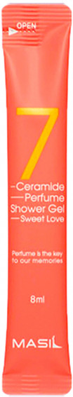 Masil 7 Ceramide Perfume Shower Gel Sweet Love - Гель для душу з керамідами з ароматом ірису