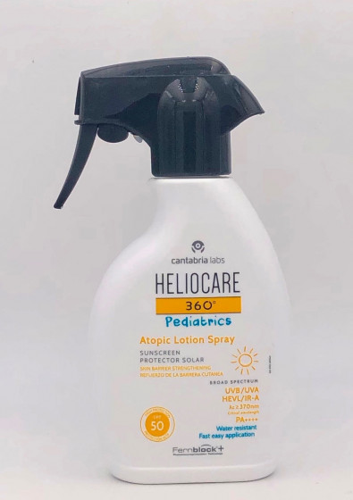 Cantabria Heliocare 360º Pediatrics Atopic Lotion Spray SPF50 - Дитячий сонцезахисний лосьйон для атопічної шкіри - 1