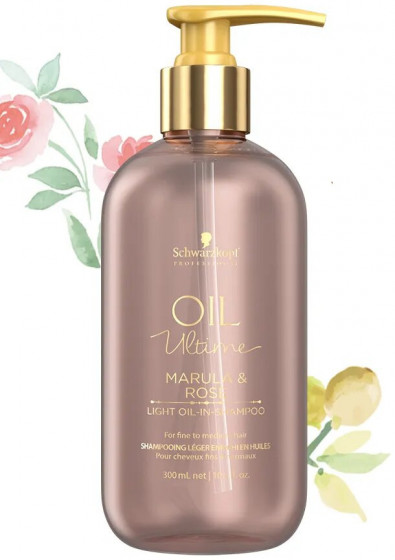 Schwarzkopf Professional Oil Ultime Light Oil-In-Shampoo - Шампунь для тонкого і нормального волосся з маслом марули і троянди - 1