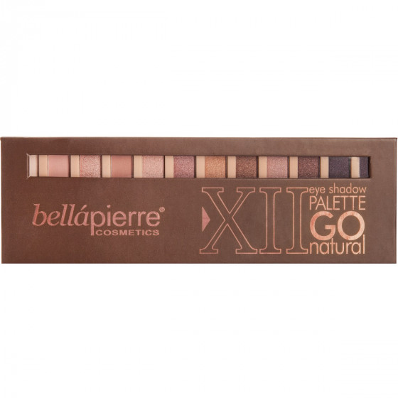 Bellapierre Eyeshadow Palette Go Natural - Палітра з 12 компактних пігментів - 1