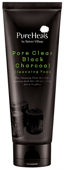 PureHeal's Pore Clear Black Charcoal Cleansing Foam - Пінка з чорним вугіллям для очищення пор від забруднень