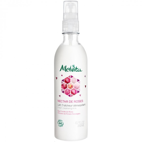 Melvita Nectar De Rose Fresh Cleansing Milk - Освіжаюче молочко "Рожевий нектар"