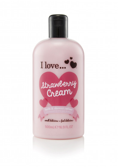 I Love Strawberry Cream Bath & Shower Creme - Крем для ванни і душу "Полуничний крем"