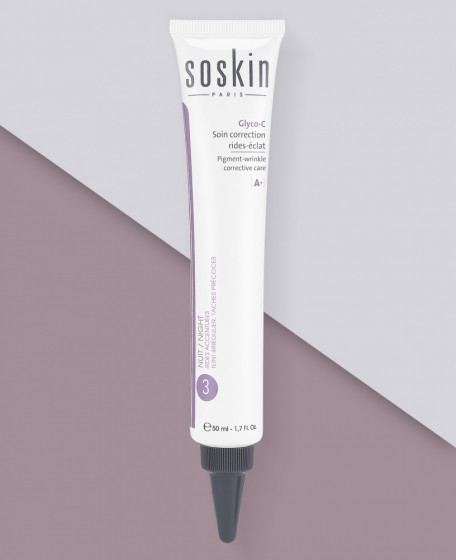 Soskin Pigment-Wrinkle Corrective Care Glyco-C - Крем-флюїд для обличчя проти зморшок та пігментації - 3