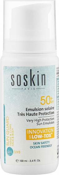 Soskin SPF Low-Tox Innovation SPF50+ - Сонцезахисна емульсія