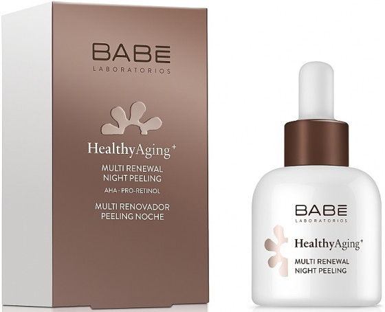 Babe Laboratorios Healthy Aging Multi Renewal Night Peeling - Мульти-оновлюючий пілінг з AHA-кислотами та ретинолом