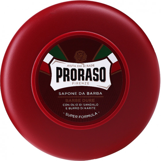 Proraso Red Line Emollient Soap - Мило з екстрактом каріте і сандаловим маслом для гоління жорсткої щетини - 1