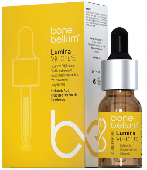 Skin Tech Bene Bellum Lumina Vit-C 18% - Антивікова сироватка з вираженою антиоксидантною, освітлювальною та зволожуючою дією