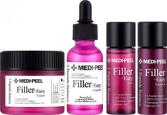 Medi Peel Filler-Eazy 5 Peptide Multi Care Kit - Антивіковий набір для пружності шкіри обличчя з пептидами