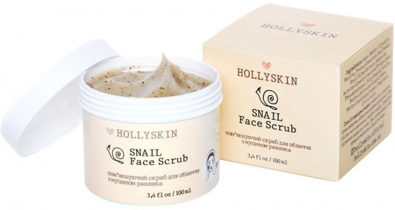 Hollyskin Snail Face Scrub - Скраб для обличчя з муцином равлика